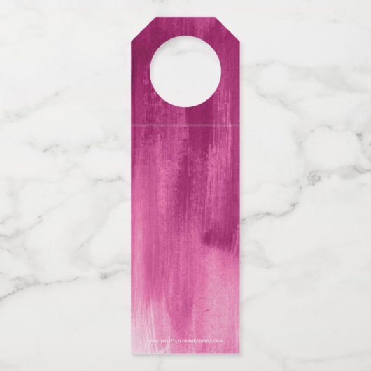 蘇州園区ホーパーソナライズされたレ結婚の抽象芸術ピンク ボトルネックタグ (裏面)