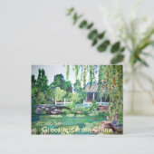 蘇州庭園挨拶はがき ポストカード (スタンド正面)