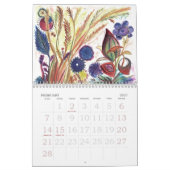 蘭および他の花 カレンダー (2月 2027)