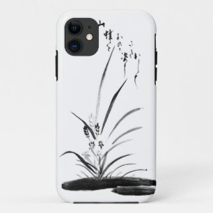 蘭および蜂の禅の絵画 iPhone 11 ケース