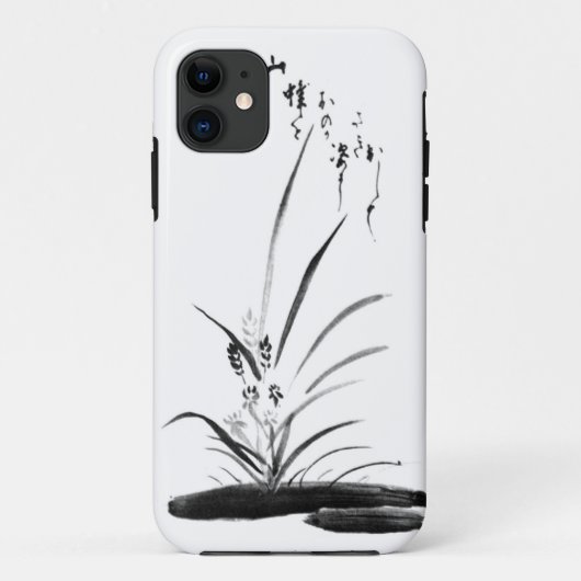 蘭および蜂の禅の絵画 Case-Mate iPhoneケース (裏面)