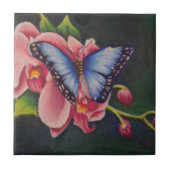 蘭および蝶 タイル (正面)