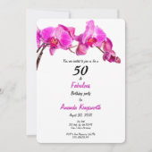 蘭との50と素晴らしい誕生日の招待 招待状 (正面)