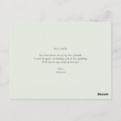 蘭とクンクアッツが私のメイド・オブ・オーナー（花嫁付き添い人） ポストカード (裏面)