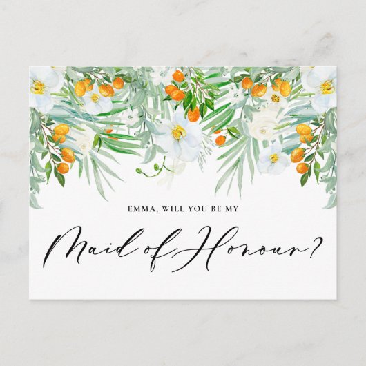 蘭とクンクアッツが私のメイド・オブ・オーナー（花嫁付き添い人） ポストカード (正面)