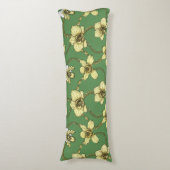 蘭とチェーン、黄色とケリーグリーン ボディピロー (正面縦)