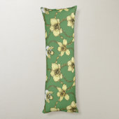 蘭とチェーン、黄色とケリーグリーン ボディピロー (裏面 (縦))