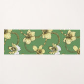 蘭とチェーン、黄色とケリーグリーン ヨガマット (正面(横))