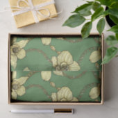 蘭とチェーン、黄色とケリーグリーン 薄葉紙