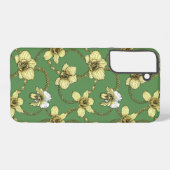 蘭とチェーン、黄色とケリーグリーン SAMSUNG GALAXYケース (裏面横)