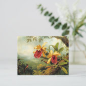 蘭とハミングバードのはがき ポストカード (スタンド正面)