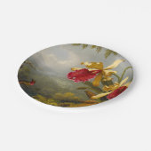 蘭とハミングバードヘード ペーパープレート (アングル)