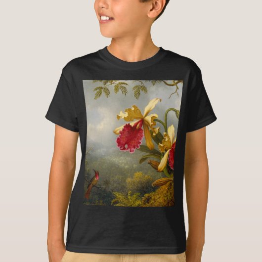 蘭とハミングバードヘード Tシャツ (正面)