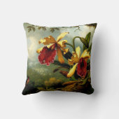 蘭とハミングバード、植物芸術 クッション (裏面)