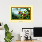 蘭とハミングバード～ Martin Johnson Heade ポスター (ホームオフィス)