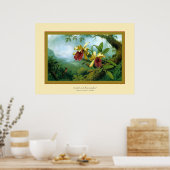 蘭とハミングバード～ Martin Johnson Heade ポスター (キッチン)