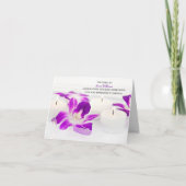 蘭とロウソク家族から感謝 サンキューカード (正面)