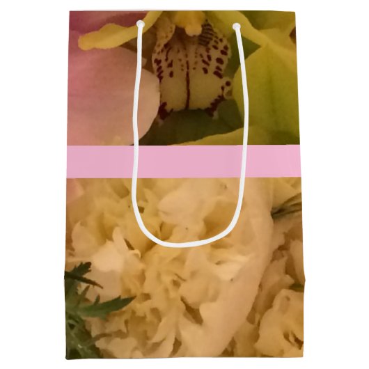 蘭と牡丹の抱き枕 – 中， ミディアムペーパーバッグ (裏面)