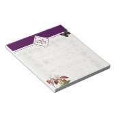 蘭と蝶の植物のメモ帳 ノートパッド (アングル)