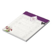 蘭と蝶の植物のメモ帳 ノートパッド (回転)