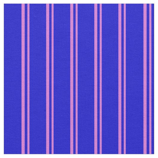 蘭と青の線のパターン ファブリック (クローズアップ)