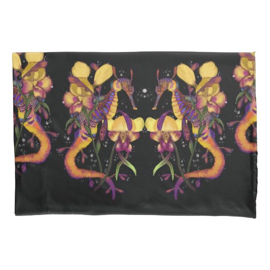 蘭のある雑草のようなセドラゴン 枕カバー (正面)