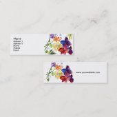 蘭のおもしろいのプロフィールカード白 スキニー名刺 (正面/裏面)