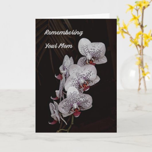 蘭のお母さん死亡記念日カード カード (黄色い花)