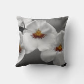 蘭のアメリカ人のMoJoのモノクロ枕 クッション (裏面)