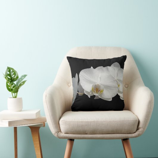 蘭のアメリカ人のMoJoの白い枕 クッション (椅子)