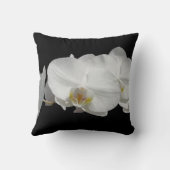 蘭のアメリカ人のMoJoの白い枕 クッション (裏面)