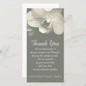 蘭のカキの悔やみや弔慰は写真カード1感謝していしています サンキューカード (正面/裏面)