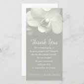 蘭のカキの悔やみや弔慰は写真カード6感謝していしています サンキューカード (正面/裏面)