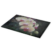 蘭のガラスまな板 カッティングボード (角)