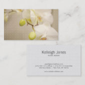 蘭のクロスハッチデザインと名刺 名刺 (正面/裏面)