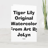 蘭のグリーティングカード カード (裏面)