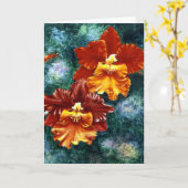 蘭のグリーティングカード カード (黄色い花)