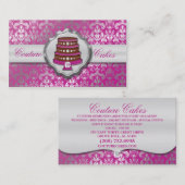 蘭のケーキのオートクチュールの派手なダマスク織のケーキのベーカリー 名刺 (正面/裏面)
