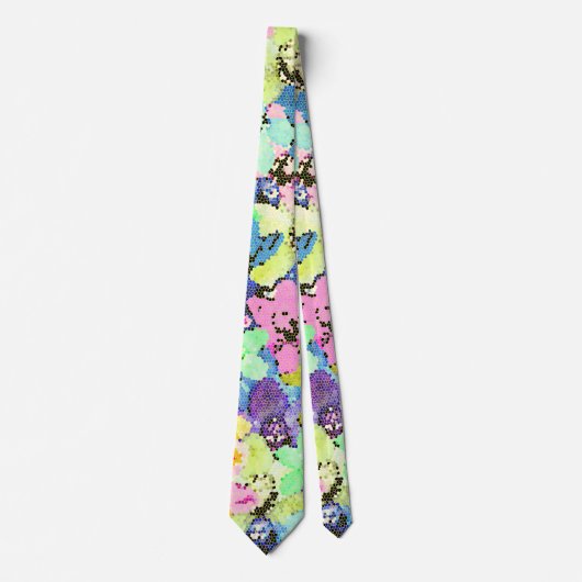 蘭のステンドグラス ネクタイ (正面)