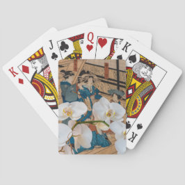 蘭のトランプが付いている日本人のプリント トランプ