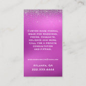 蘭のピンクの富裕な裁縫婦の名刺 名刺 (裏面)