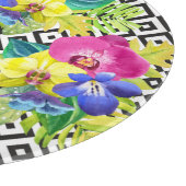 蘭のベゴニアおよびシュロの葉 カッティングボード (角)