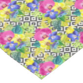 蘭のベゴニアおよびシュロの葉 テーブルクロス (アングル)