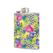 蘭のベゴニアおよびシュロの葉 フラスク (左)