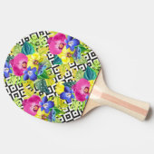 蘭のベゴニアおよびシュロの葉 卓球ラケット (横)