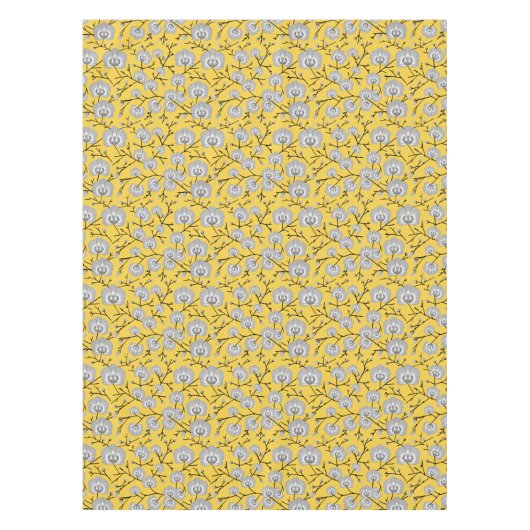 蘭のマスタードパターン テーブルクロス (正面)
