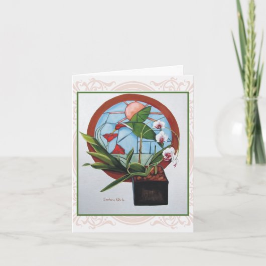 蘭のメッセージカード カード (正面)