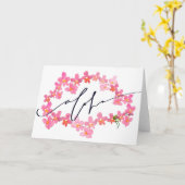 蘭のレイの空白のなメッセージカードと"アロハ"言って下さい カード (黄色い花)