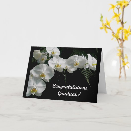 蘭の卒業カード カード (黄色い花)