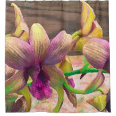 蘭の咲くこと シャワーカーテン (正面)